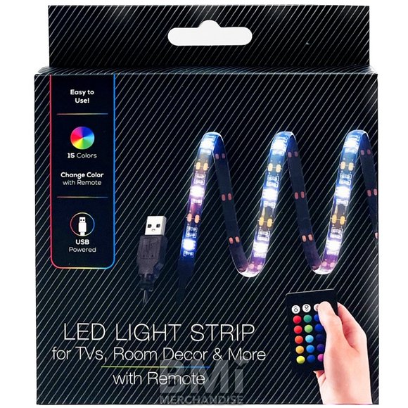 LED Strip Lights Multicolor with Remote | 1 roll 39.37" - Picture 1 of 6